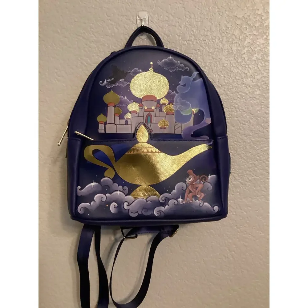 NWOT Loungefly Disney Aladdin Princess Jasmine Raja Sultan Castle Mini Backpack